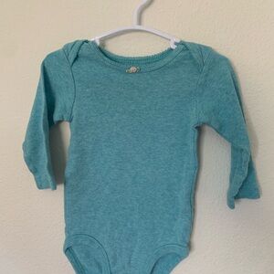 Teal Long Sleeve Baby One Piece